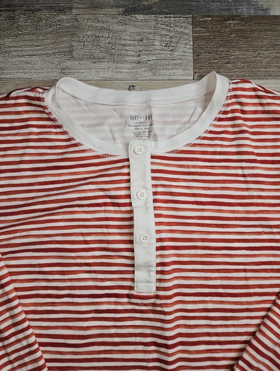 Hart + Land Red White Striped Pajamas XL Organic Pima Cotton - Picture 3 of 6